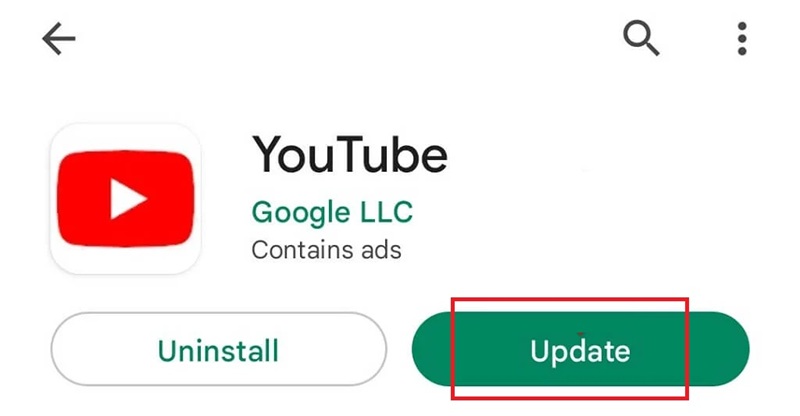 update the youtube app