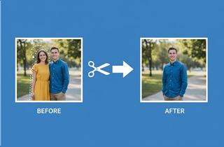 crop person out photo