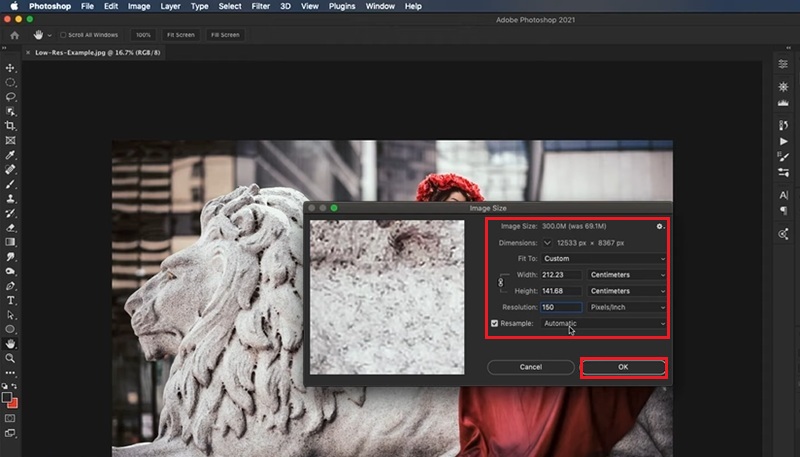 resize image in photoshop
