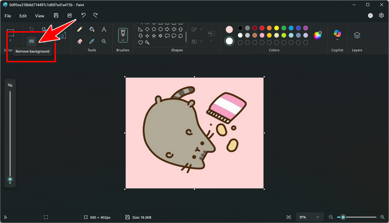 start to remove the background