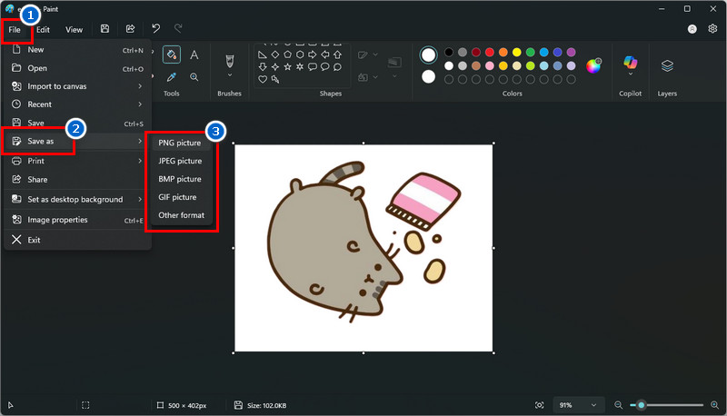 save the image