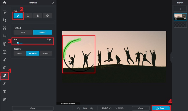 pixlr retouch healing tool