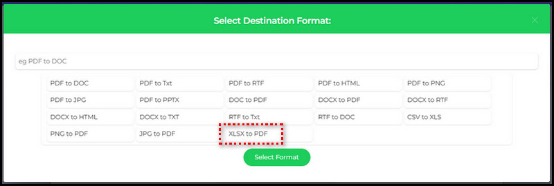 select correct function
