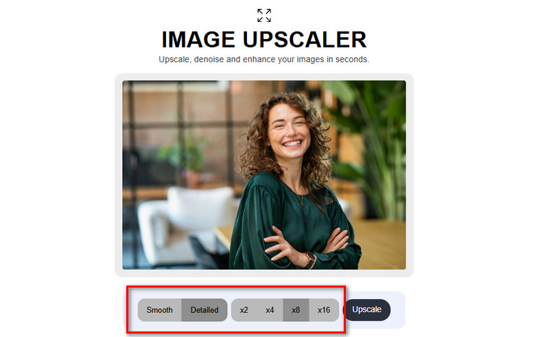 upload your image and set your desired settings