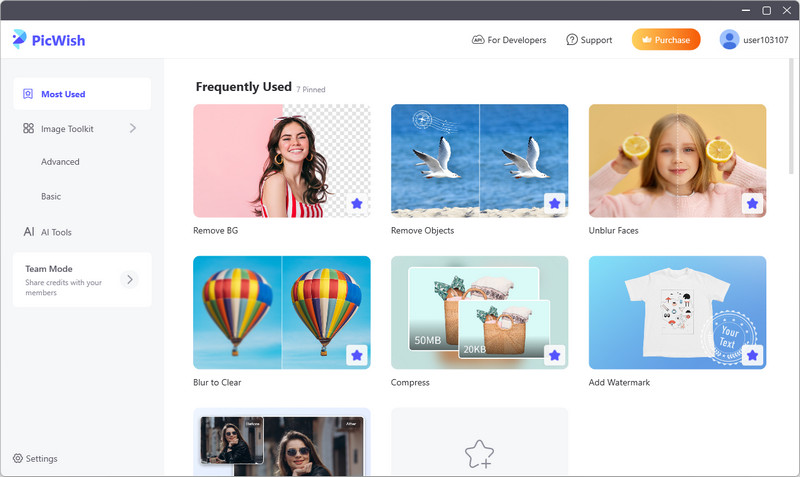 acethinker picwish main interface