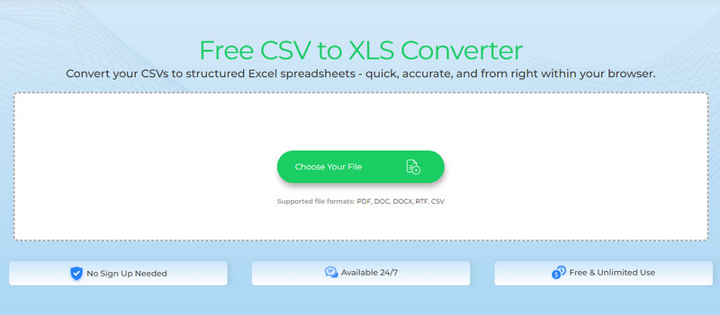 import the csv file