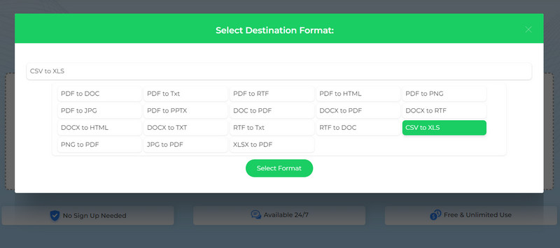 begin csv to xls conversion