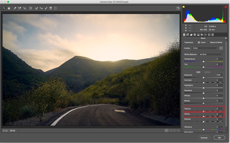 enhance clarity and texture