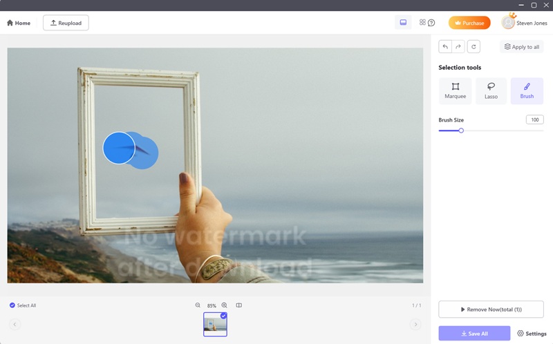 remove the unwanted object using picwish