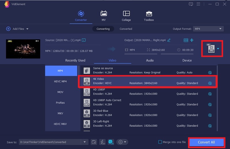choose your output preference