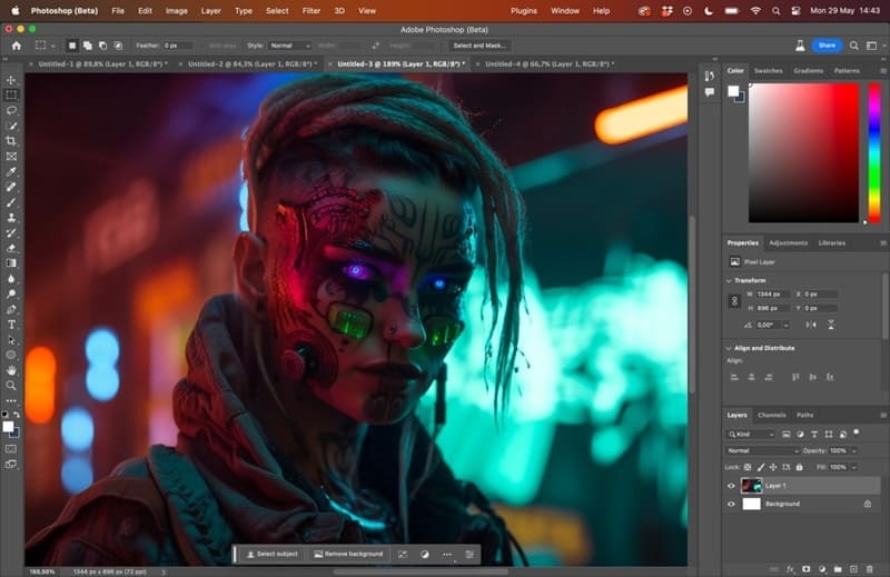 adobe photoshop remove drawing from picture