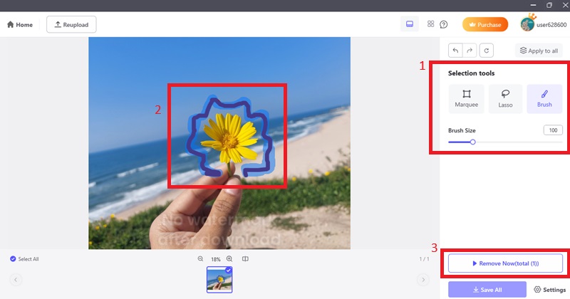 highlight the drawing you want to remove