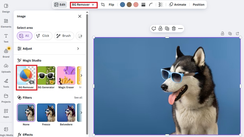 remove background in canva