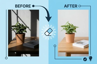remove shadows from photos