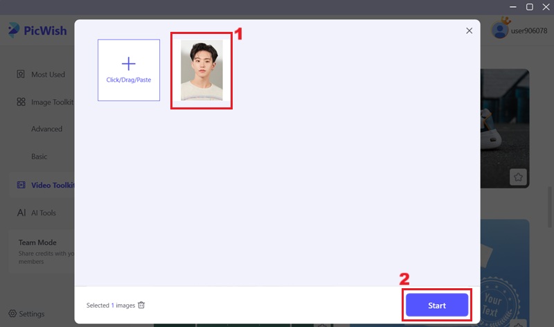 upload image
