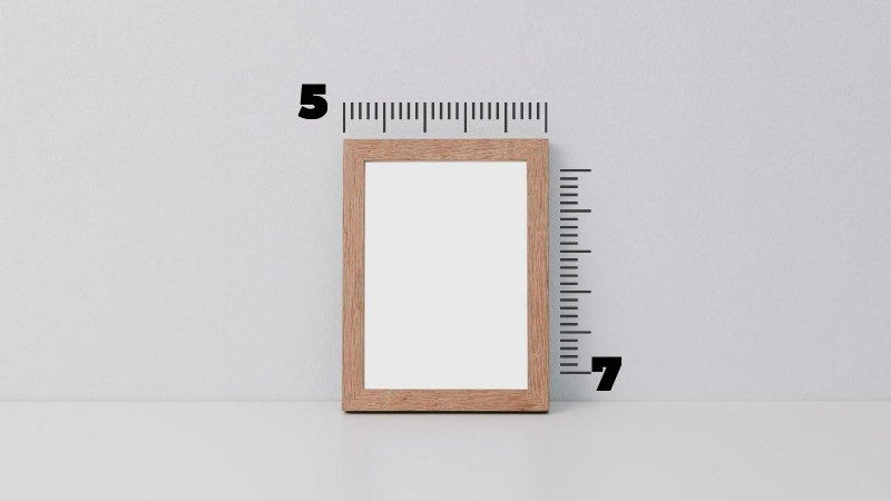 physical dimension of 5 x 7 photo