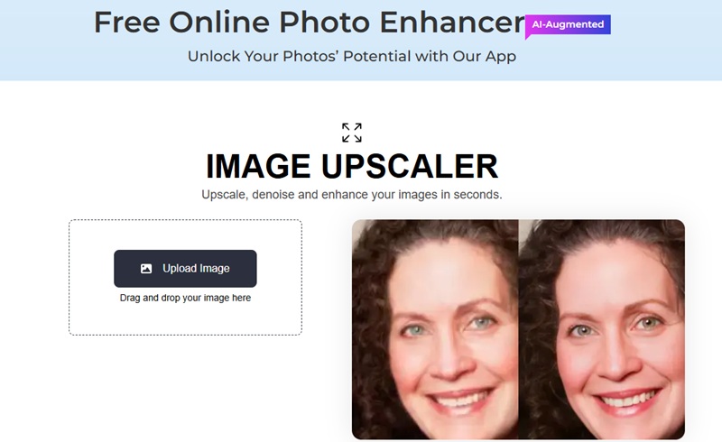 acethinker free online photo enhancer interface