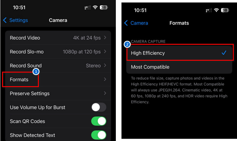 choose high efficiency option