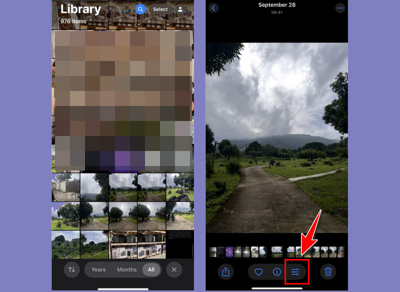 find a photo that you want to reduce the file size