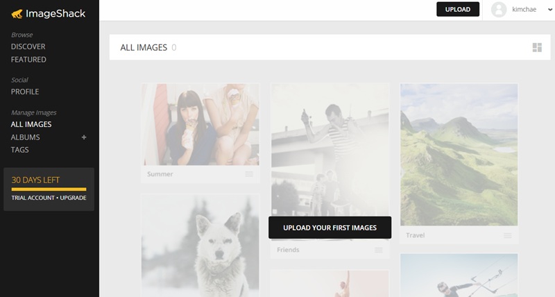 imageshack homepage