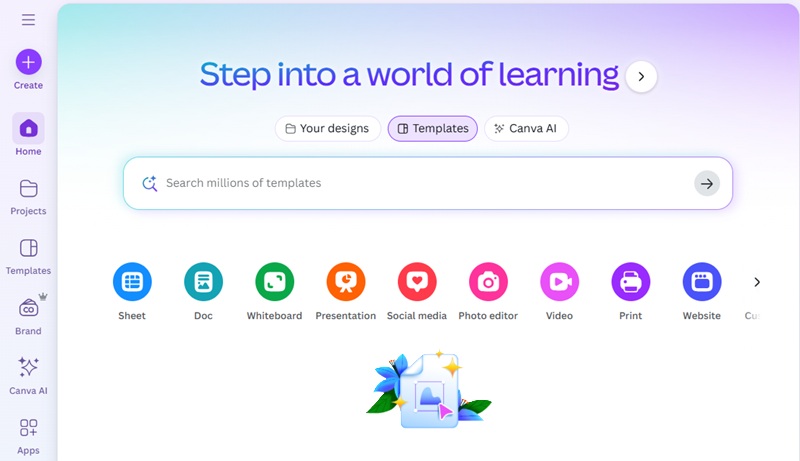 canva interface