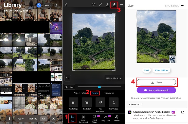 photoshop express rotate image