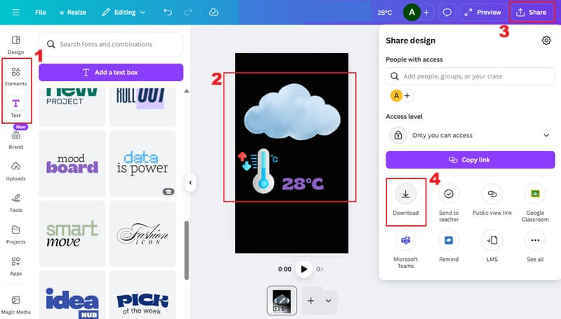 add temperature to your image