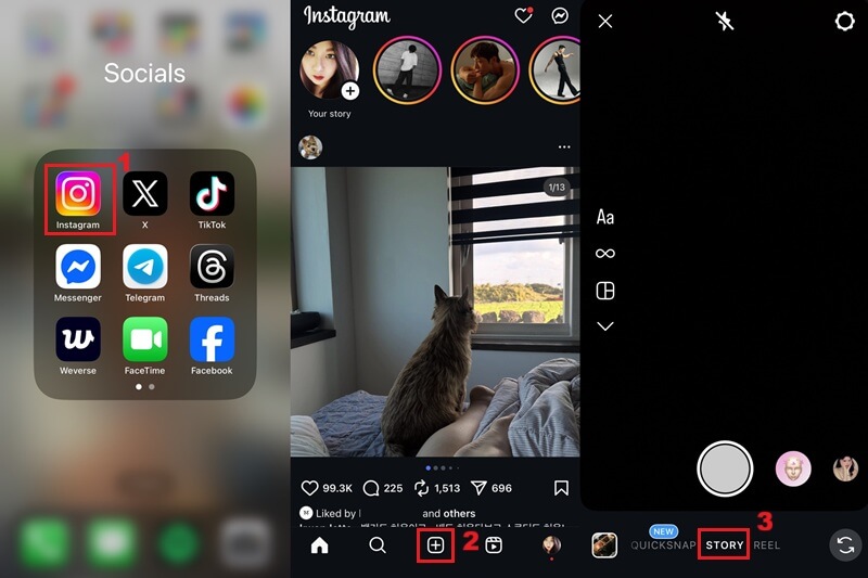 add temperature to instagram story access instagram story