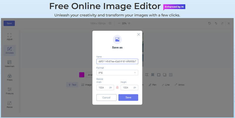save the edited image