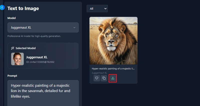 download generated image