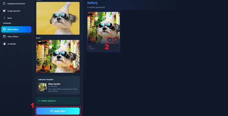 edit and download image