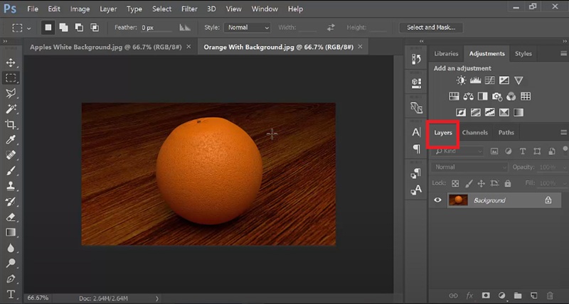 unlock the background layer
