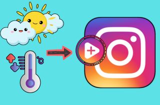 add temperature to instagram story