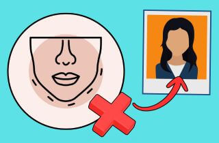 remove double chin in photo