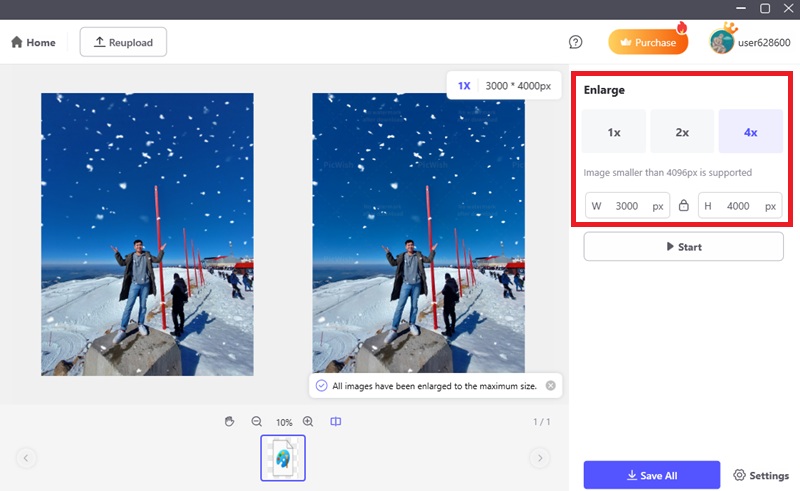 select the desired aspect ratio of a 4x6 photo