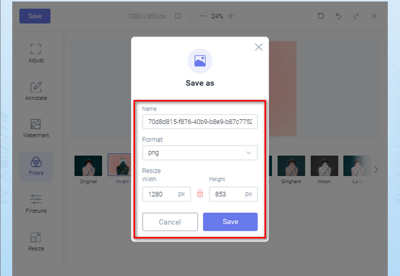 save the converted image