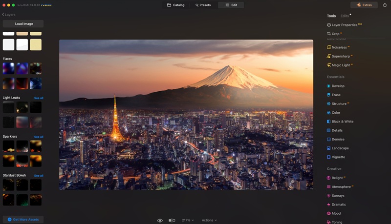 luminar neo interface