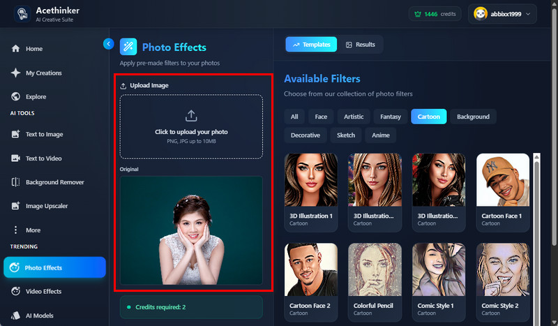 access the online photo editor