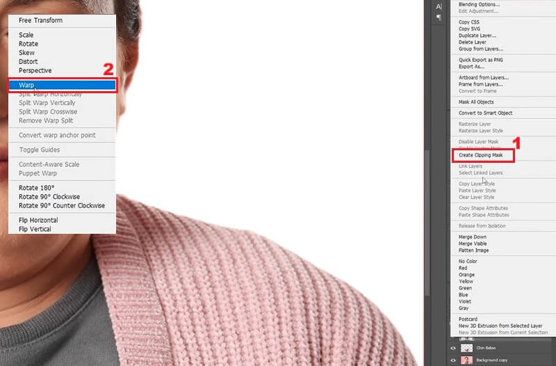 clipping mask and wrap