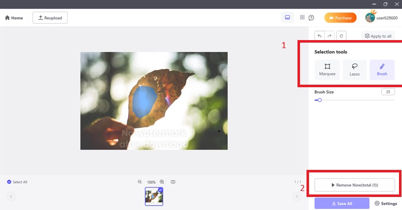 brush over the glare