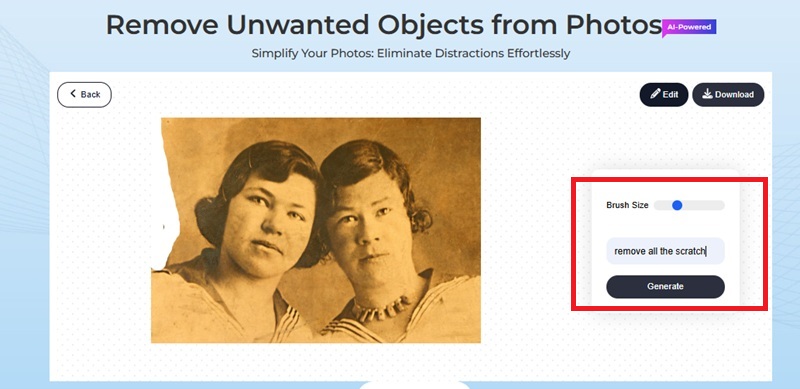 select the object and generate