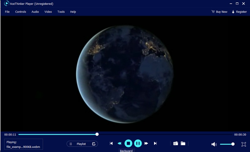 Slowdown backward playback