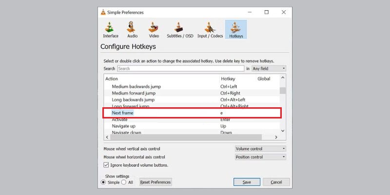 using the keyboard shortcut