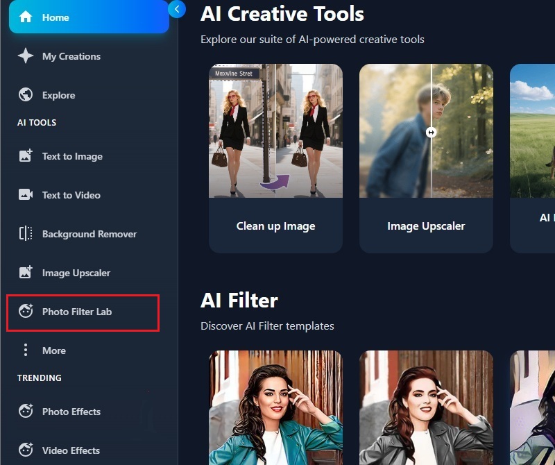 access photo filter lab