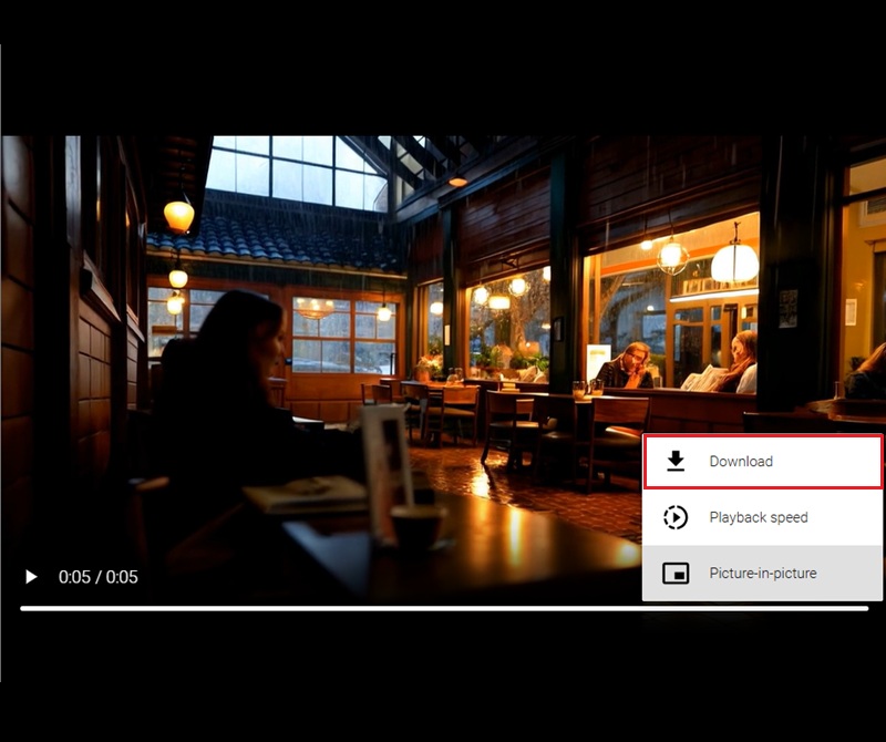 download the generated video