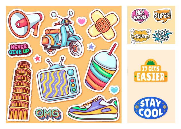 make stickers for learning