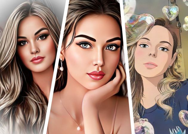 multiple cartoon styles and effects