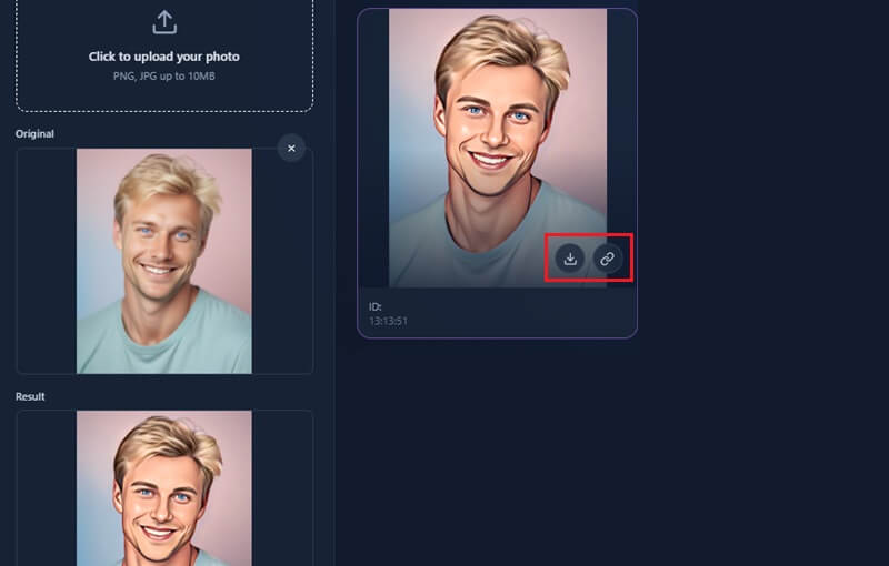 download or share image