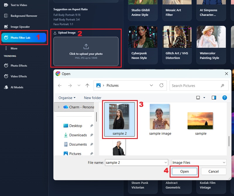 choose a photo to upload