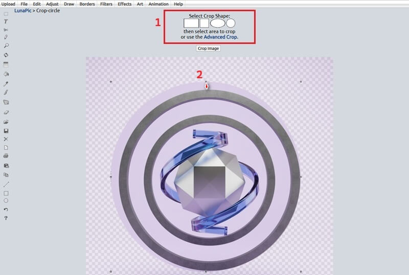 simple crop tool remove background
